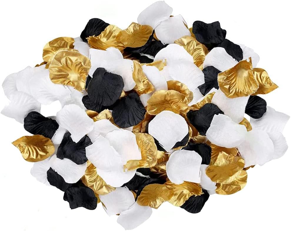 1,200 pétalos de rosa artificiales de seda, flores falsas, centros de mesa para mesas, pétalos de flores para bodas, día de San Valentín, decoración