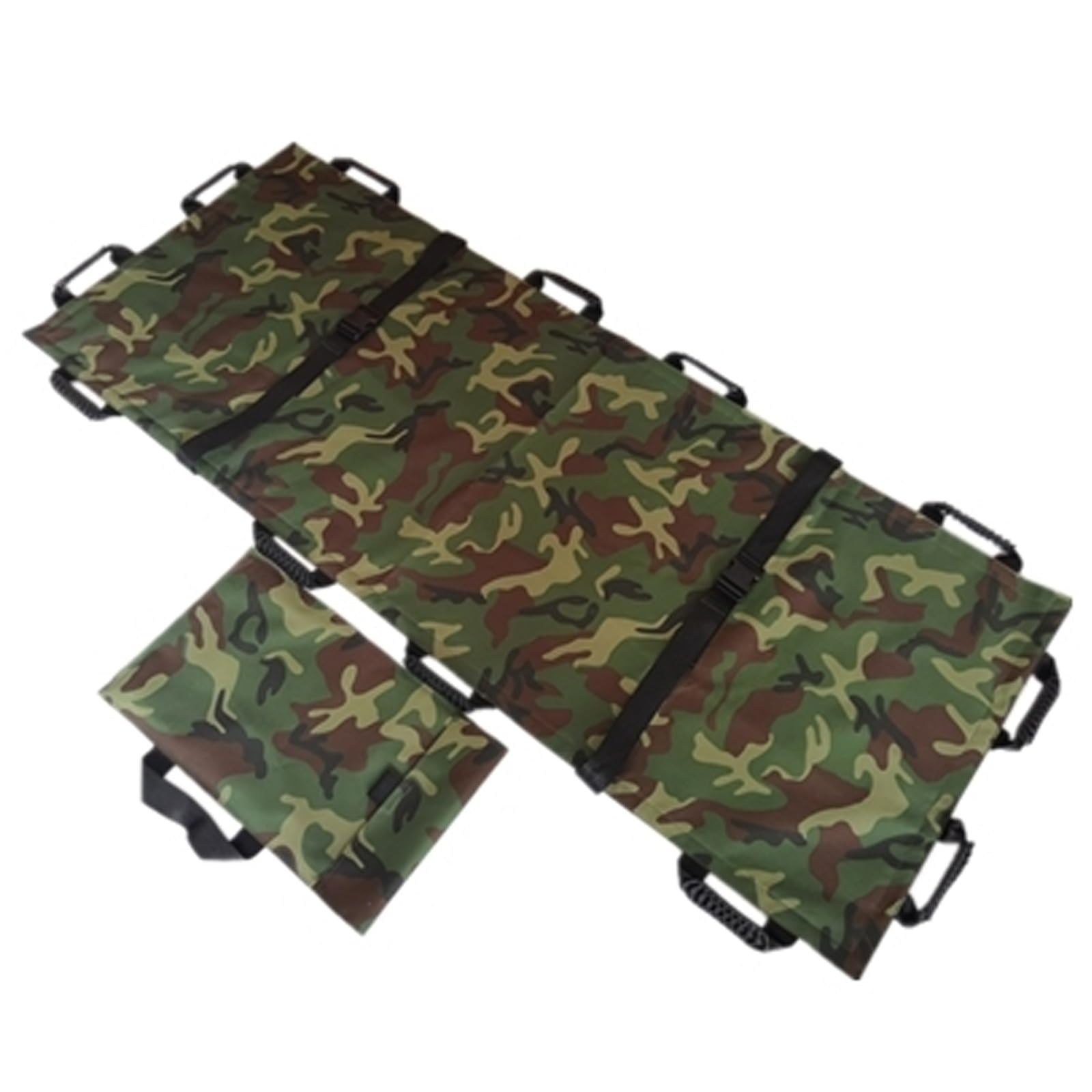 SWENEEN Portable Foldable Stretcher, Emergency Soft Stretcher,Ambulance Stretcher,Can Bear 90Kg/198Lb With Fixed Straps,Reinforced Handles And Handbag,Suitable For Hospitals,Clin,Camo