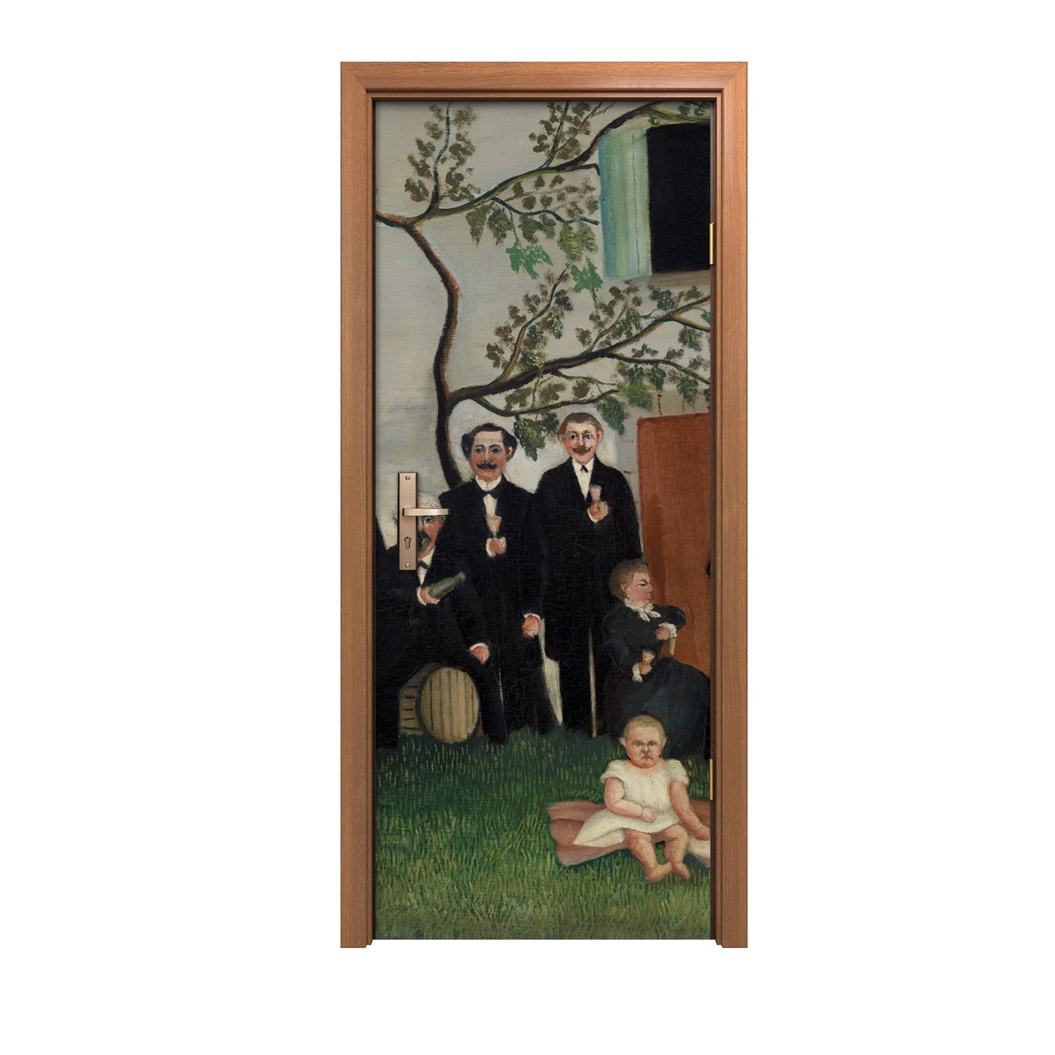 Autocollant de porte 90x200cm pour rénover une pièce sans peindre, design Coloray Gens de famille