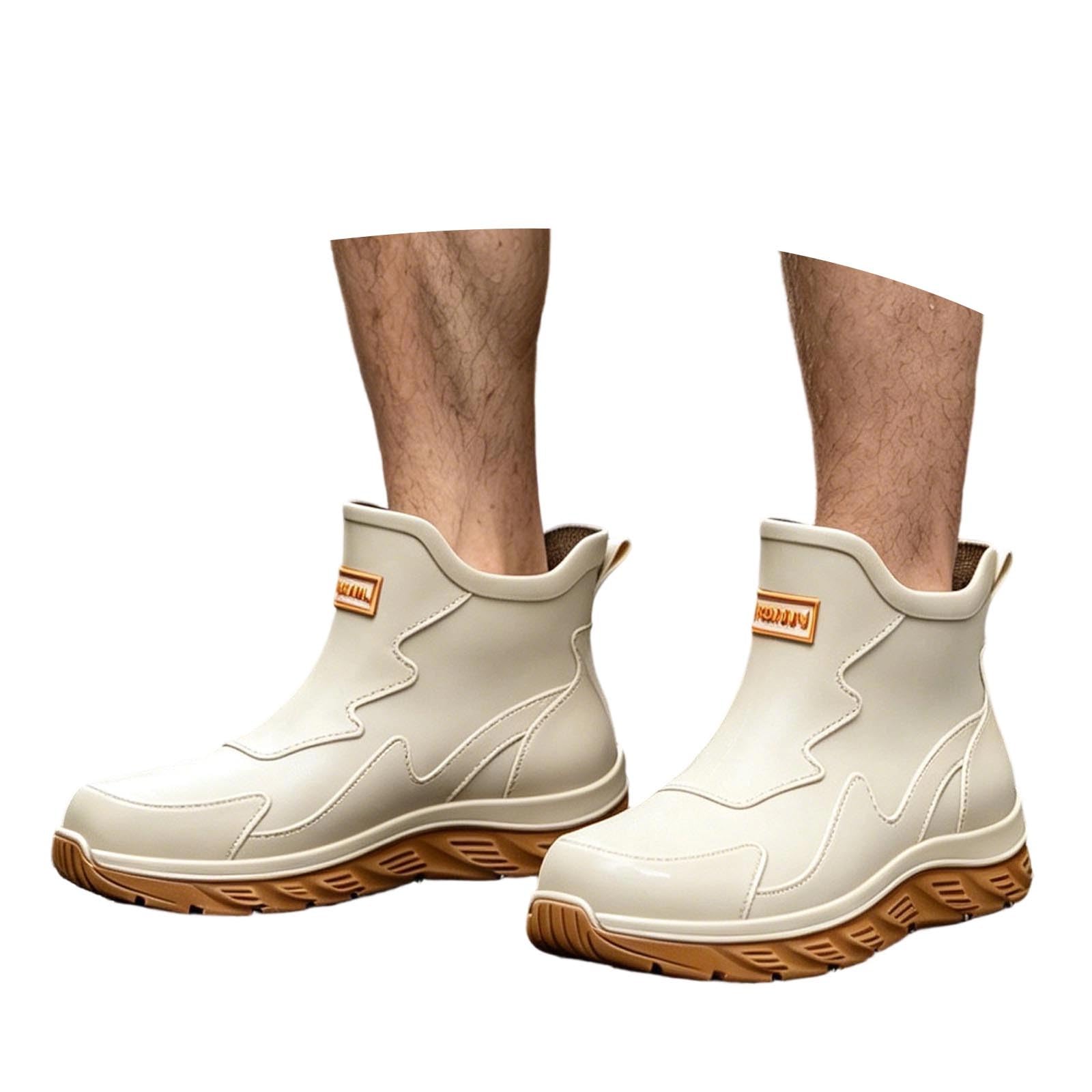 Gummistiefel Arbeit Erwachsene Stiefeletten Freizeit Herren Wasserdicht Regenstiefel Damen Leicht Gartenschuhe Winter Gummischuhe Garten