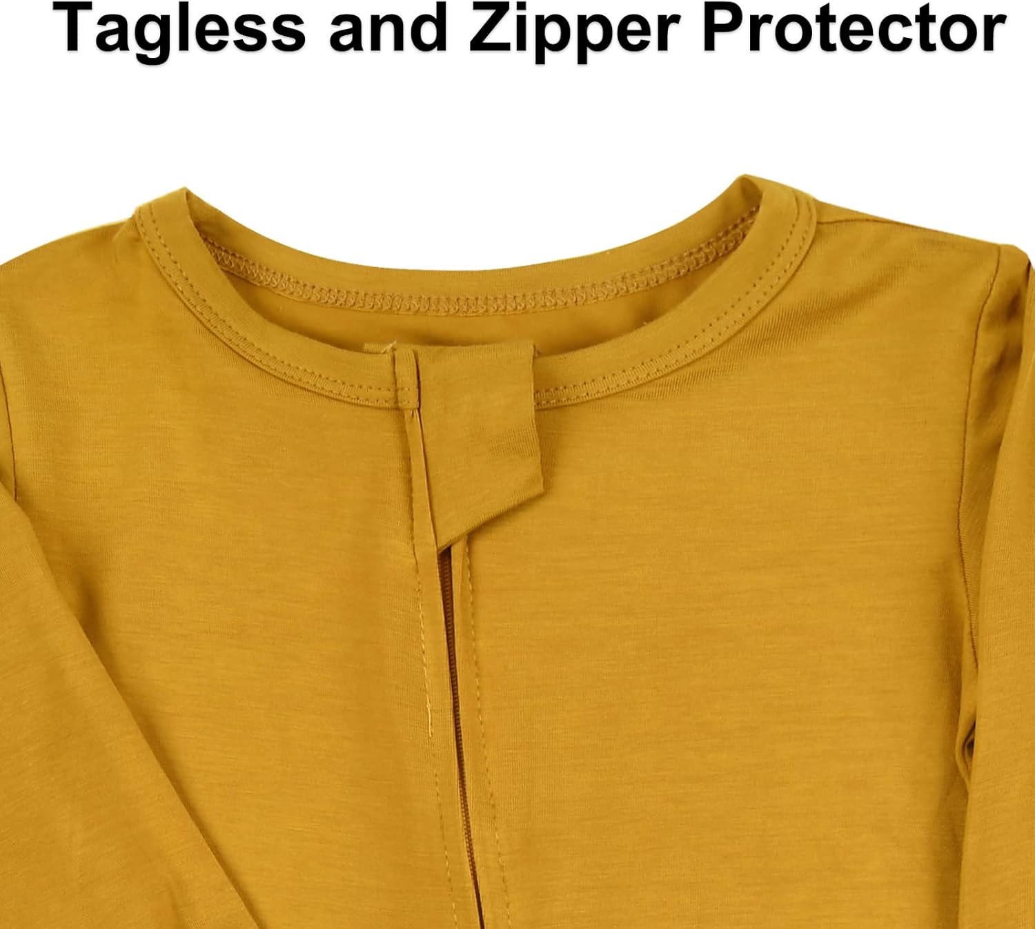 Aablexema Baby Footless Pajamas Zipper with Mitten, Rayon from Bamboo, Infant Long Sleeve Romper Pjs - Image 5