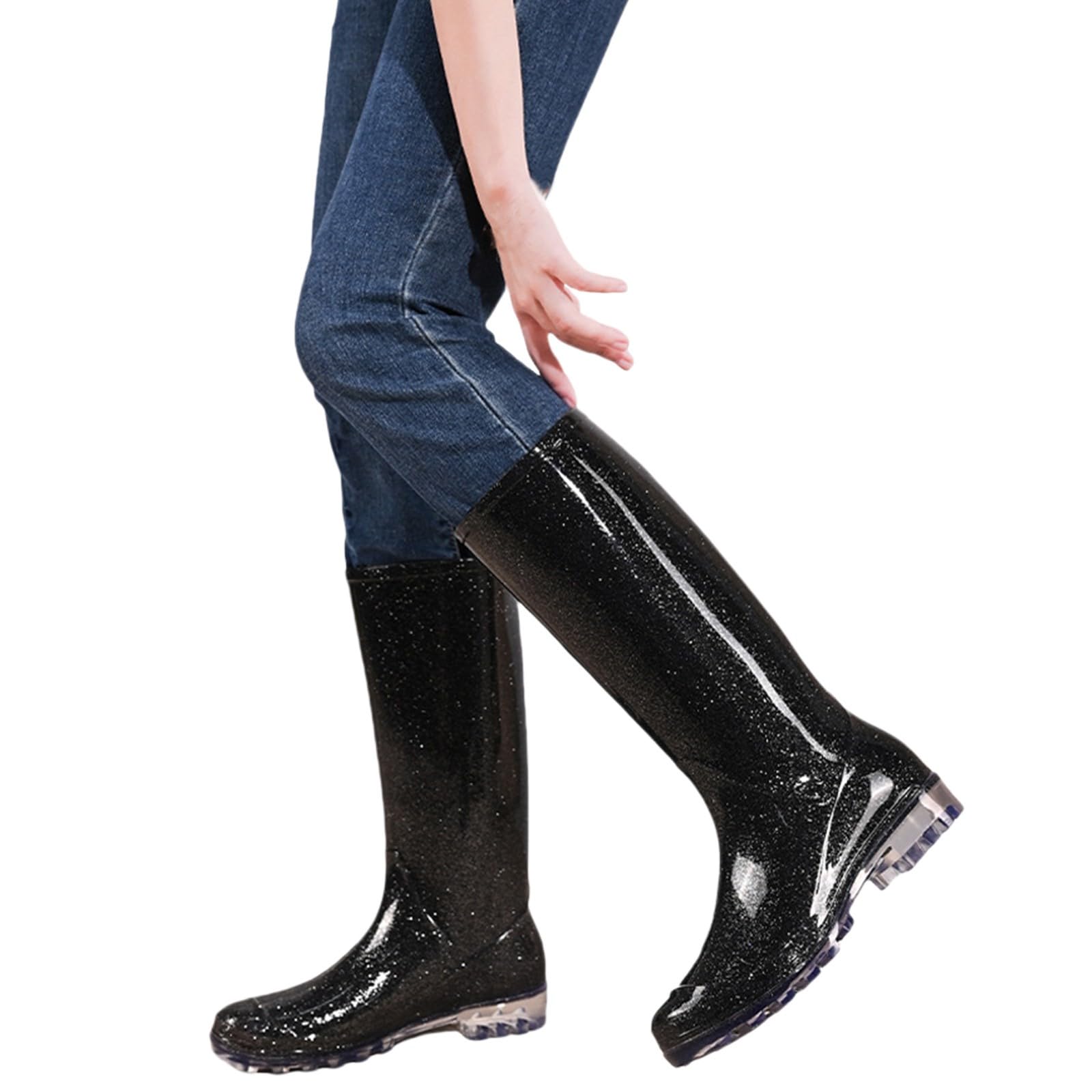Generico Stivali Uomo, Impermeabili Scarponcini Comode Rain Boots Galosce Antipioggia Stivaletti Scarpe Unisex Calosce Antiscivolo Stivali Gomma Scarponi da Lavoro Pesca Giardinaggio