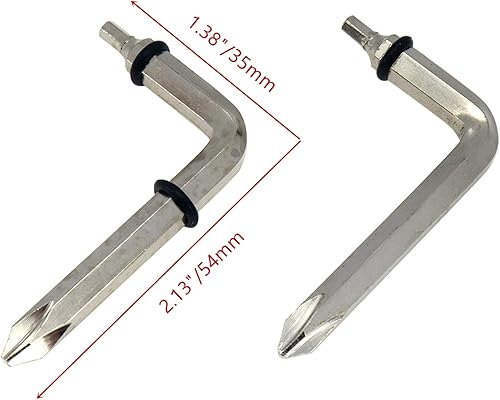 Miniatura 6 de KUMGROT Herramienta de patinaje rojo multifuncional en T y herramienta en Y, llave Allen con llave de cabeza Phillips tipo L Destornillador para