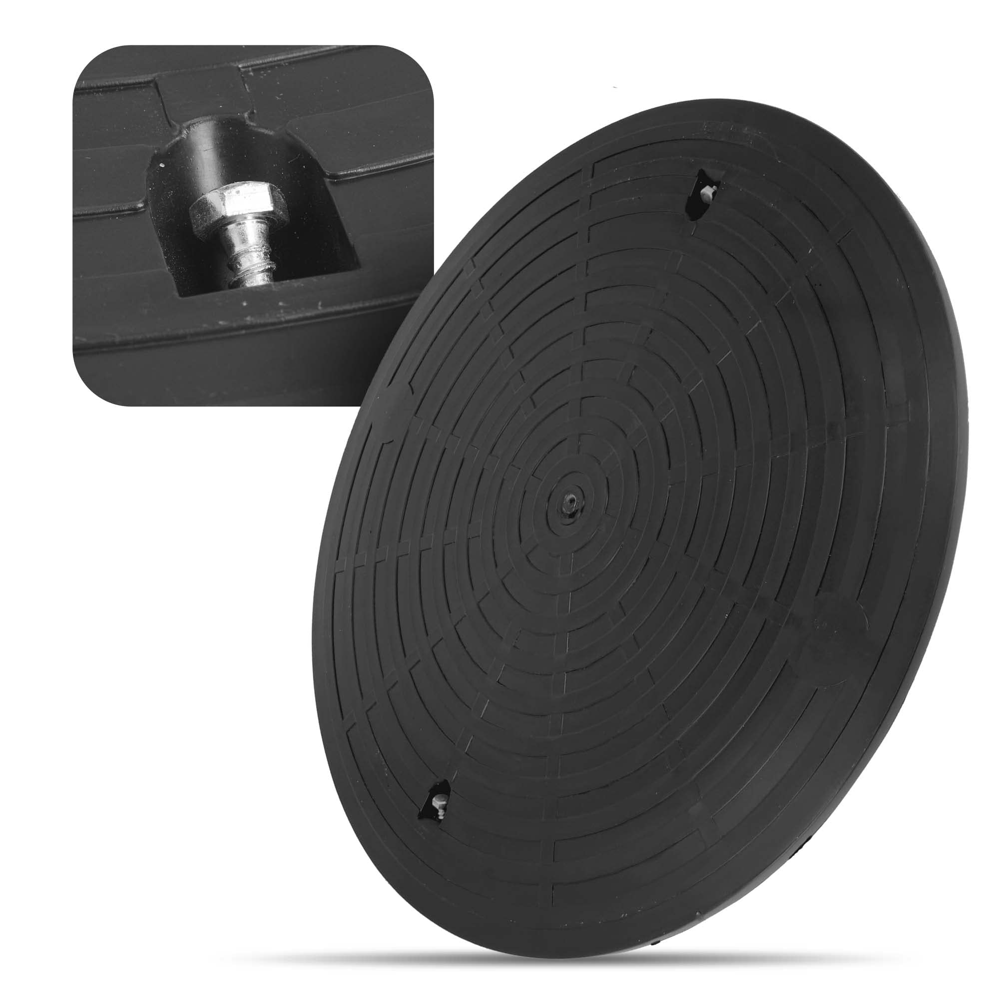 Millto™ Tapa de Boca Redonda, Diámetro DN540, Negro, Polipropileno, Tapa de Canal y Desagüe, Cisterna, Kl. A15, Carga hasta 1,5 t, Cubierta Ondulada