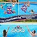 American Flag Pool Toys Games Set, Inflatable 2-in-1 Floating Basketball Hoop and Inflatable Ring Toss Pool Game with Score for Teens Adults Summer Water Pool Toys 4th of July Patriotic Party