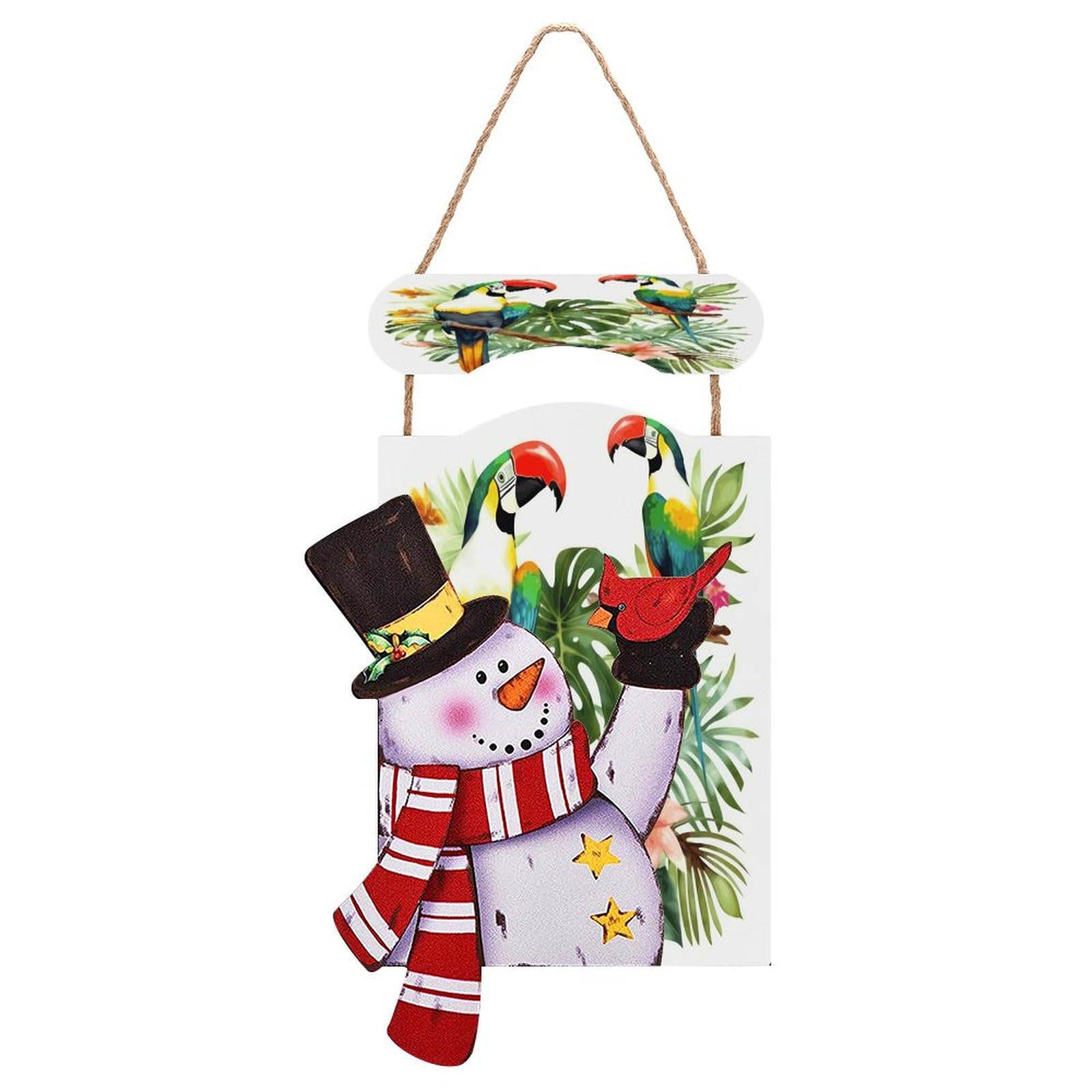 Panneau de Noël feuilles de palmier idée cadeau déco originale
