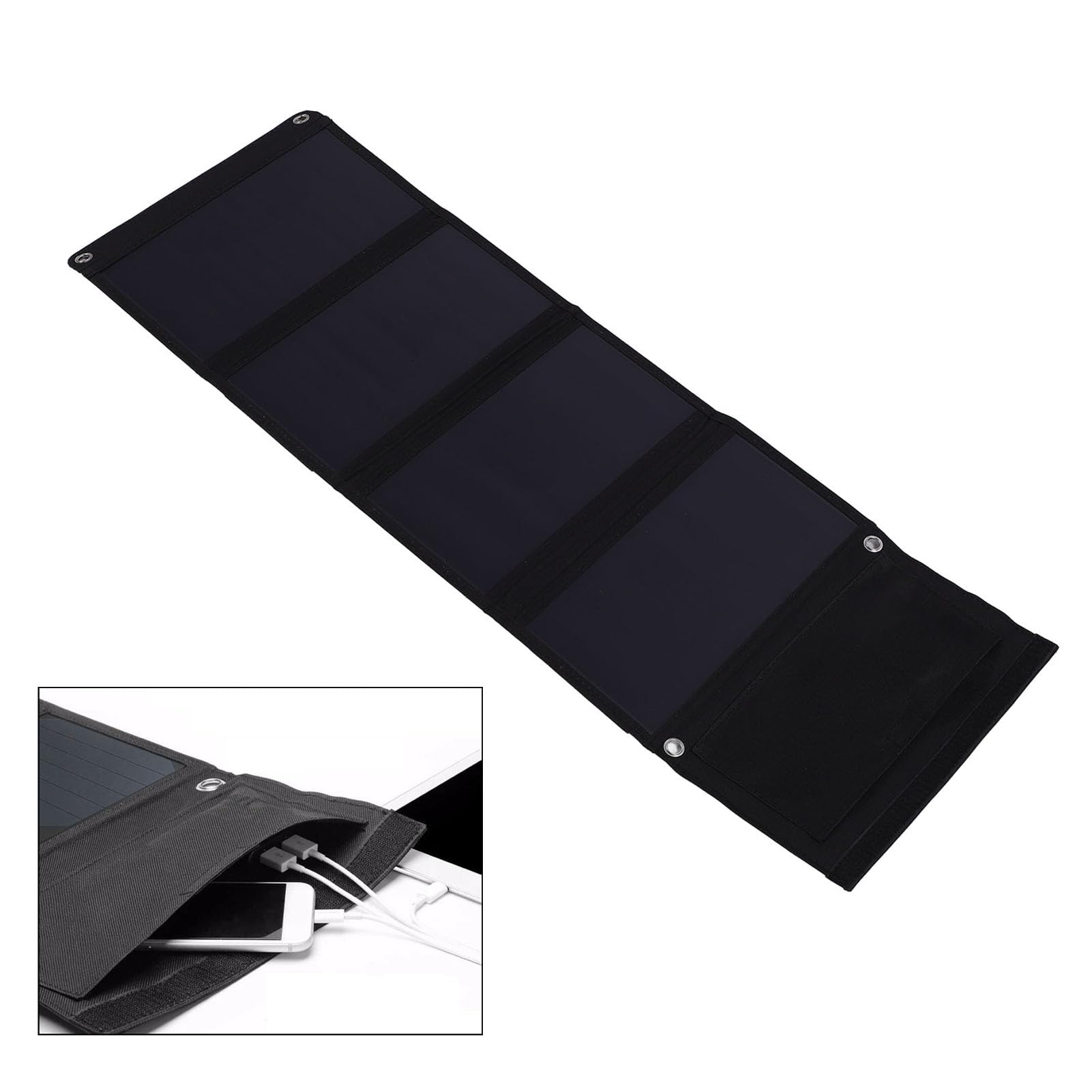 Pannello solare pieghevole, caricatore portatile USB tipo C di ricarica rapida efficiente da 40 W, per campeggio all'aperto