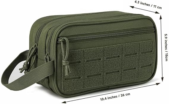 Molle tactical bag management practical laser cutting EDC tool kit horizontal modular Bag-Waterproof storage-US Flag Patch (Black)
