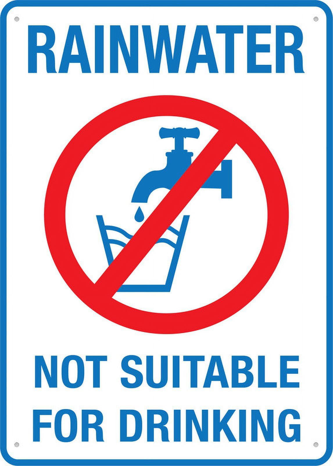 Rainwater Not Suitable For Drinking Wall Art Decor Plaque for Cafe Farm Garage Garden Yard Tin Sign 8x12 Inch
