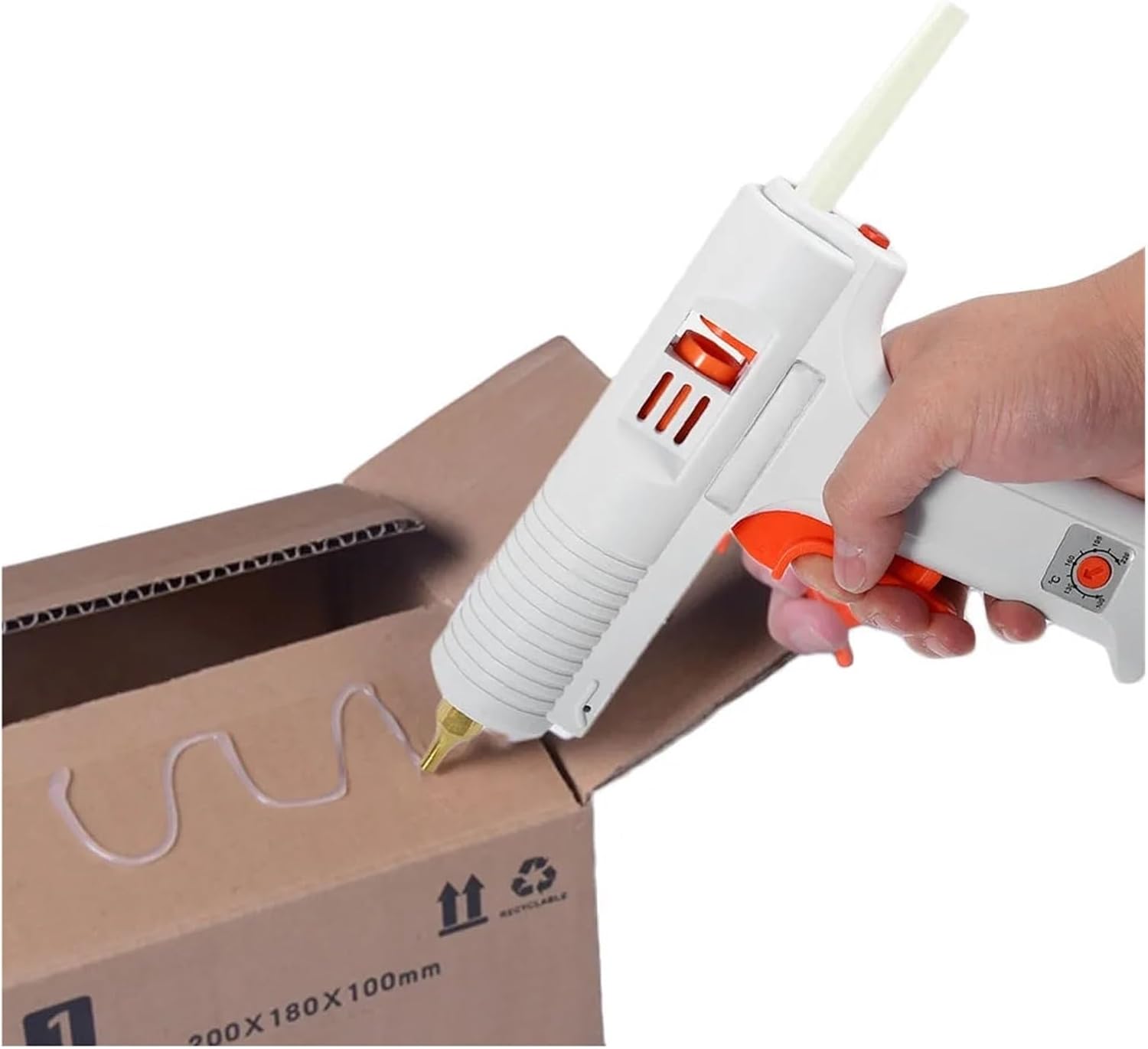 Hot Glue Gun High Power 120W Hot Melt Glue Gun Industrial Mini Guns Electric Glue Gun Degrees Adjustable Temperature Glue Gun for DIY Arts, Crafts and Quick Repairs