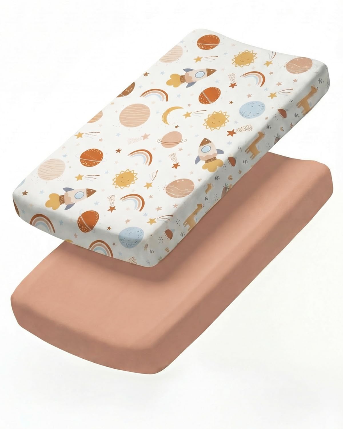 Changing Pad Cover - Pack of 2 Diaper Change Sheets - 32x16in, Space Boy