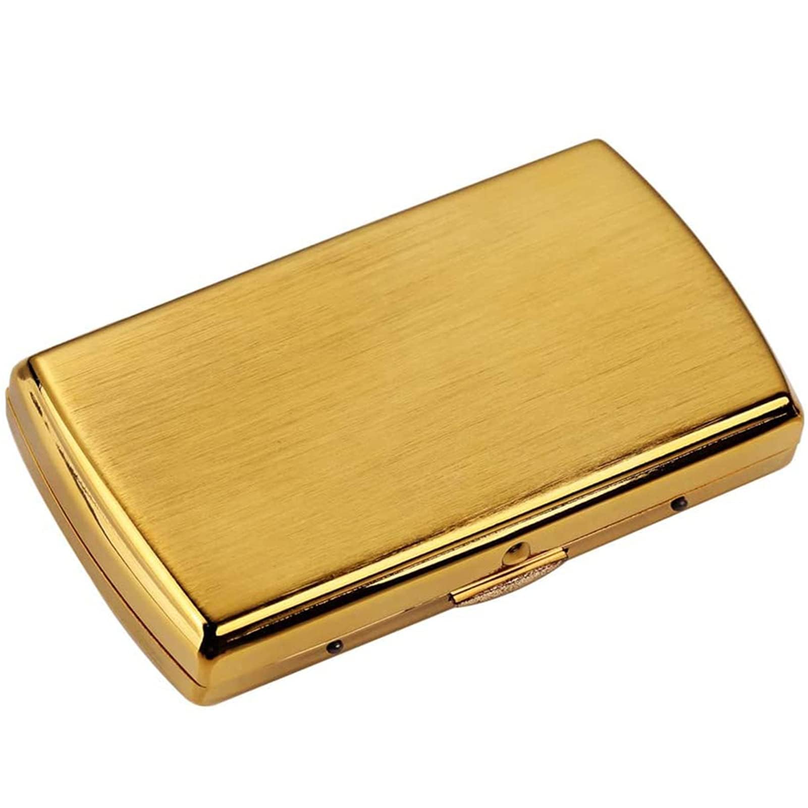 Etui na papierosy dla mężczyzn, metalowe etui na papierosy, etui na papierosy 10S dla kobiet, męskie, King Size, mini pudełko na tytoń, vintage, złote, kompaktowe, metalizowane etui na papierosy i p