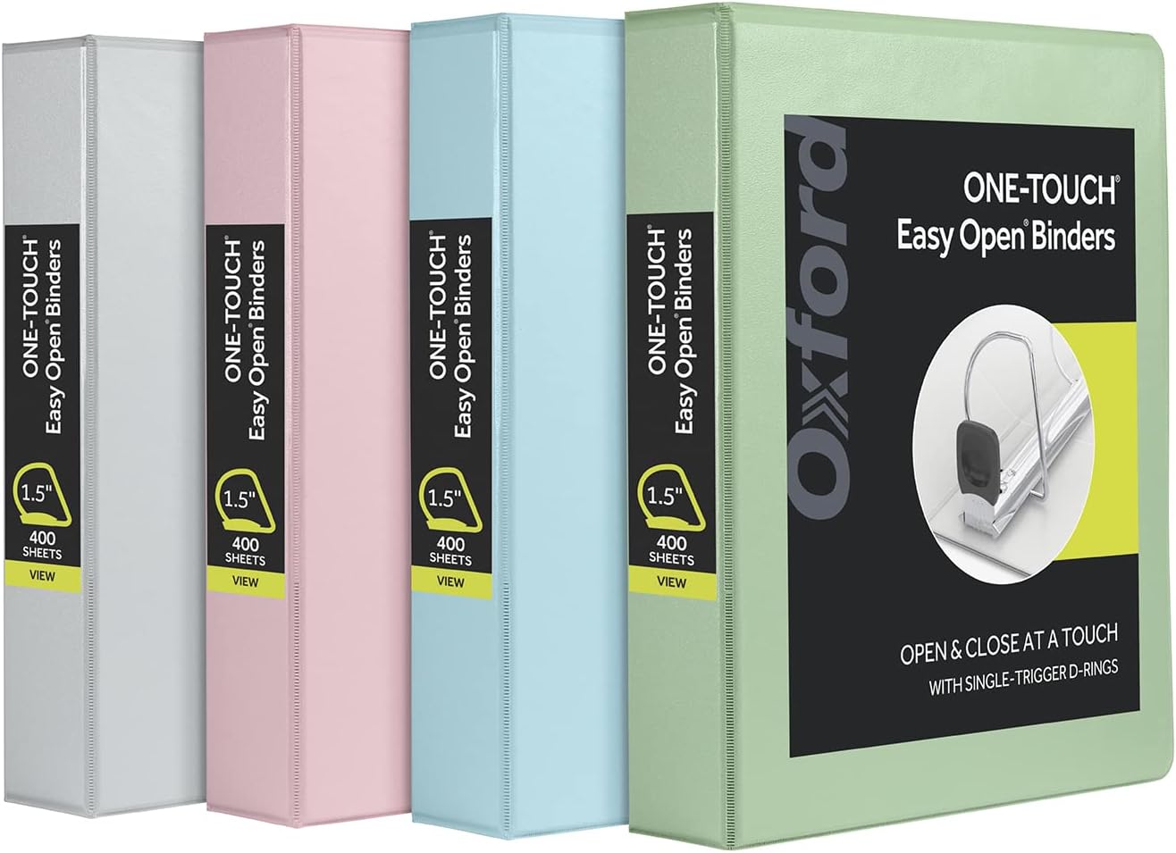 Oxford 3 Ring Binders, Binders for School, 1.5 Inch ONE