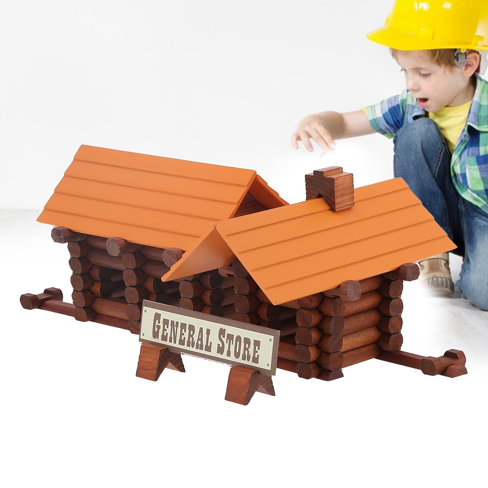 165 Sztuk Zestaw Drewnianych Klocków Kreatywne Zabawki Edukacyjne DIY dla Dzieci w Wieku 3+ Lat Poprawiające percepcję przestrzenną i Logiczne Myślenie, Idealny Prezent do Wczesnej Nauki