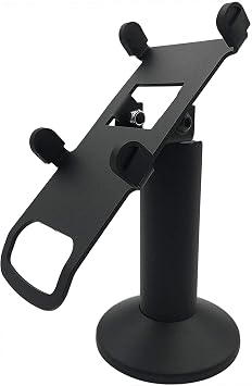 DCCStands Verifone V400M 7" Swivel and Tilt Terminal Stand, Screw-in or Adhesive, Black