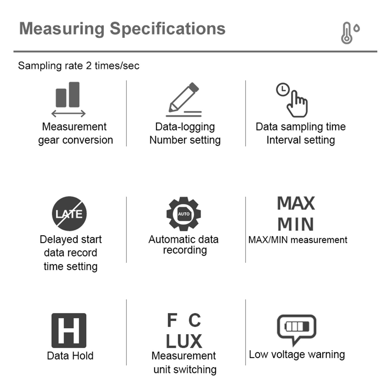 Luxometro Digitale Luxmetro Professionale Misuratore Di Luce Portatile Ad Alta Precisione Illuminometro Fotometro 100000LUX Ampia Gamma, Alta Precisione(TA8121 Standard Type)