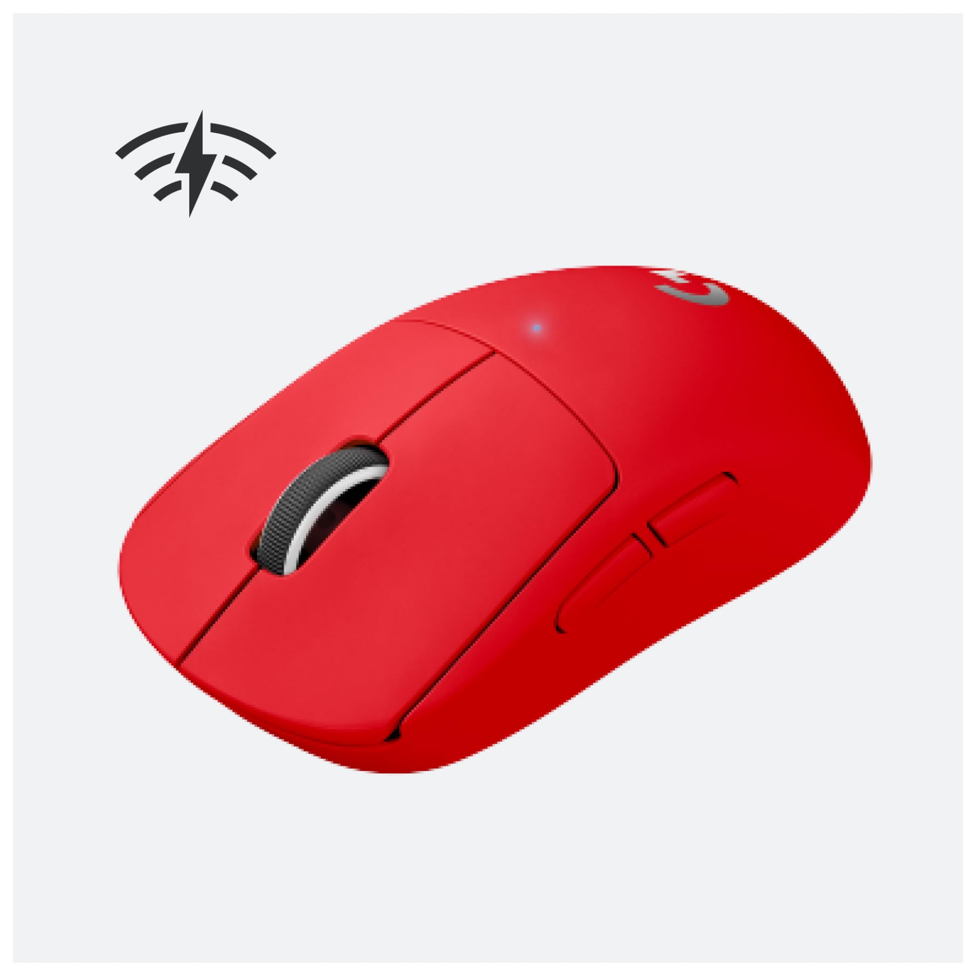 Logitech G PRO SUPERLIGHT Wireless Gaming Mouse, Lekka 63 g, HERO 25K Sensor, 25600 DPI, 5 programowalnych przycisków, Długa Żywotność Baterii, Wbudowana Pamięć, dla esportu, PC/Mac - Czerwony
