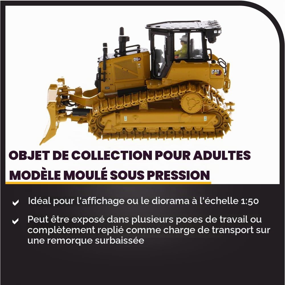 Diecast Masters 85554 - Cat D6 LGP VPAT Track Type Tractor, échelle 1:50, à partir de 14 Ans, en boîte métallique, Convient aux collectionneurs