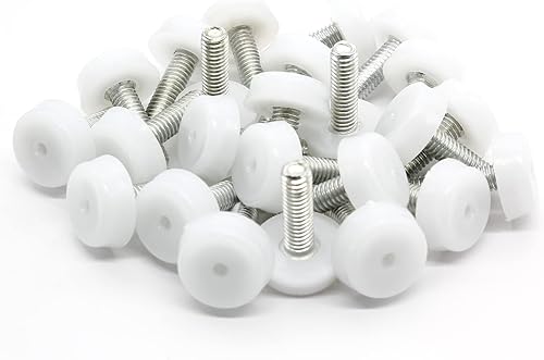 Miniatura 7 de Biaungdo 24 niveladores ajustables para muebles, rosca M6 con rosca ajustable para pies, niveladores de pies ajustables roscados para muebles,