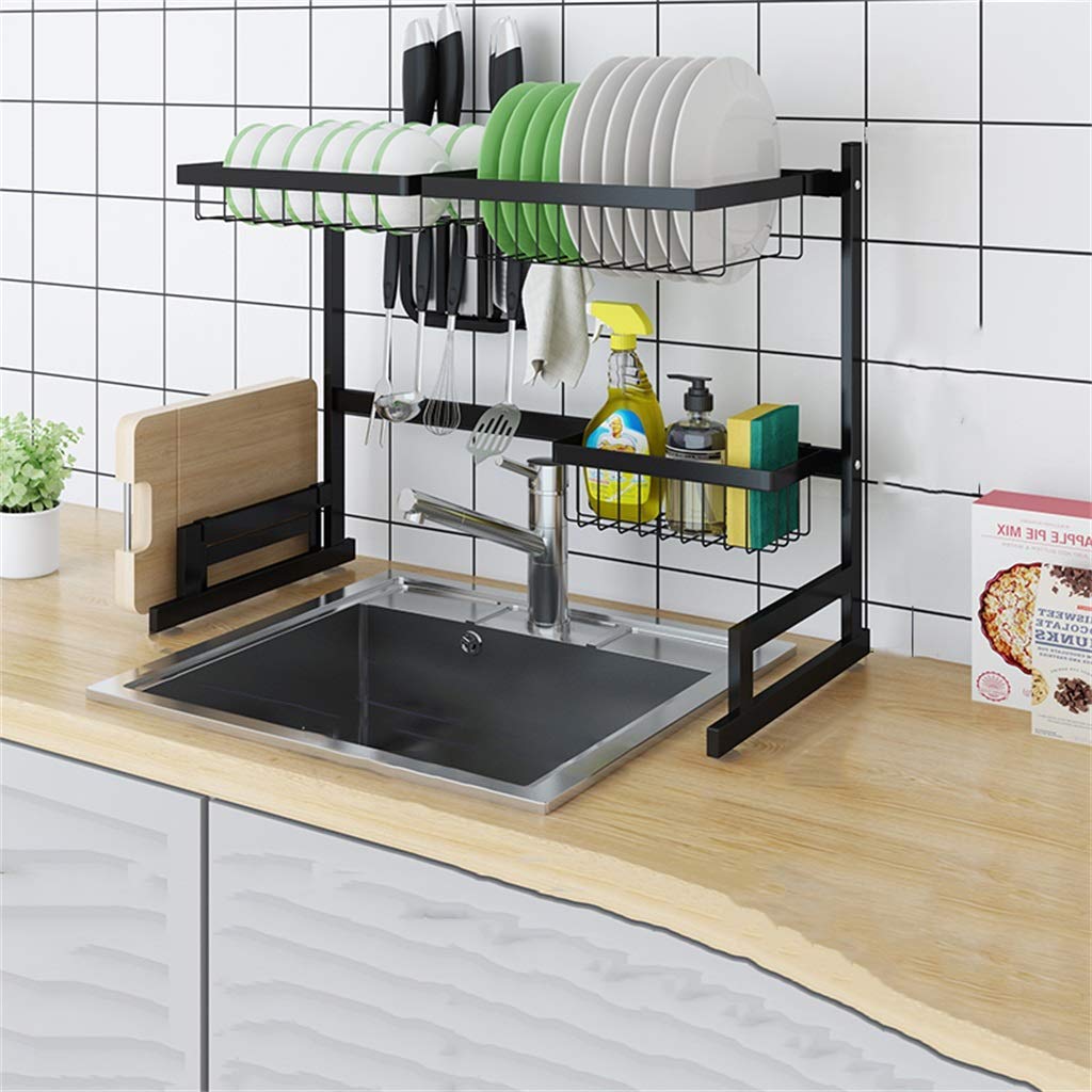 Égouttoir à vaisselle en acier inoxydable peu encombrant pour cuisine - C653252cm