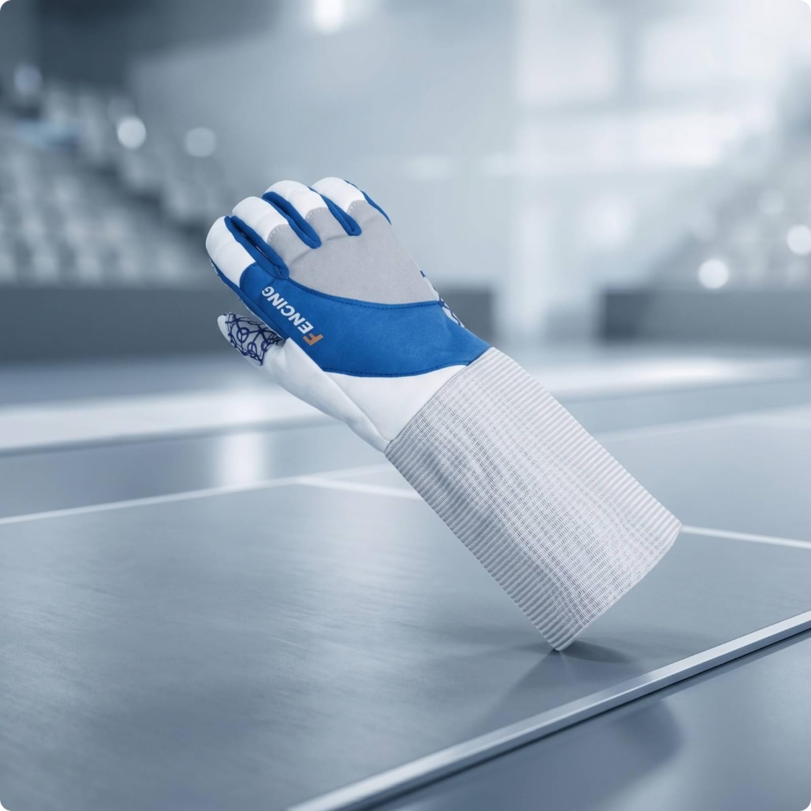 Fecht Handschuh Fechthandschuh Handschutz Sporthandschuh Schutzhandschuh mit Segmentierten Fingern für Hohe, M, Blauer Ritter Blume/Schwerer Handschuh M-Größe - Rechte Hand