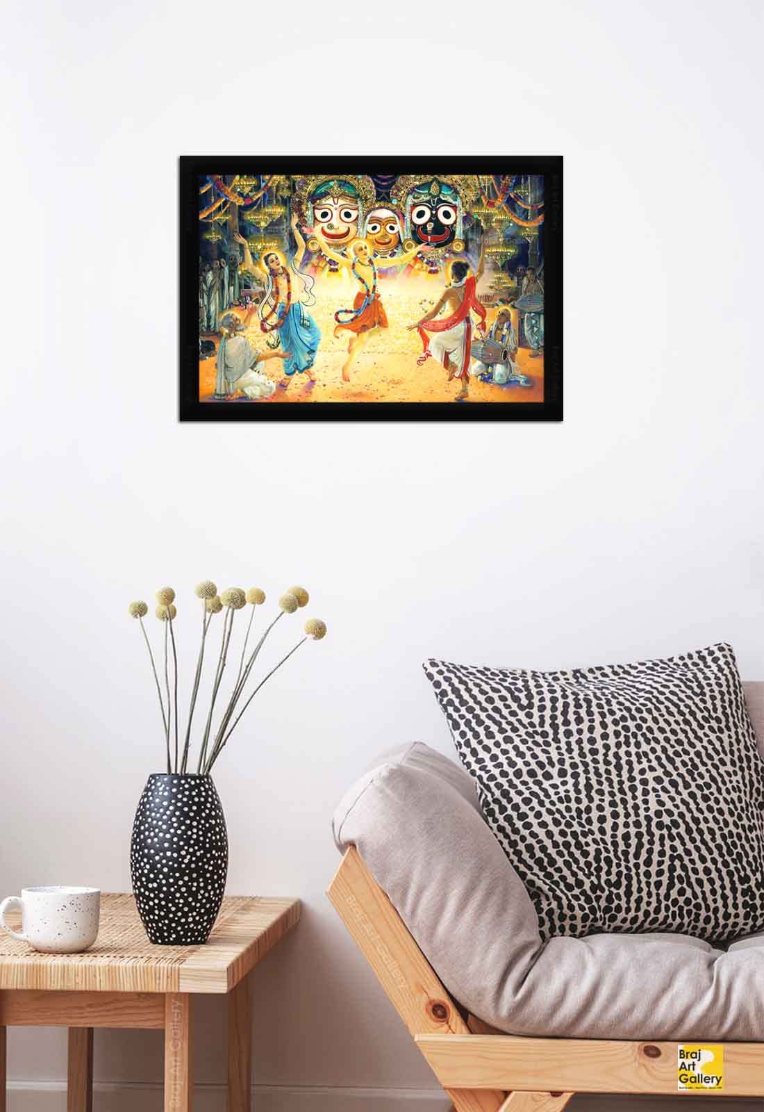 Jagannath Painting Frame - Chaitanya & Nityanand Dance -3