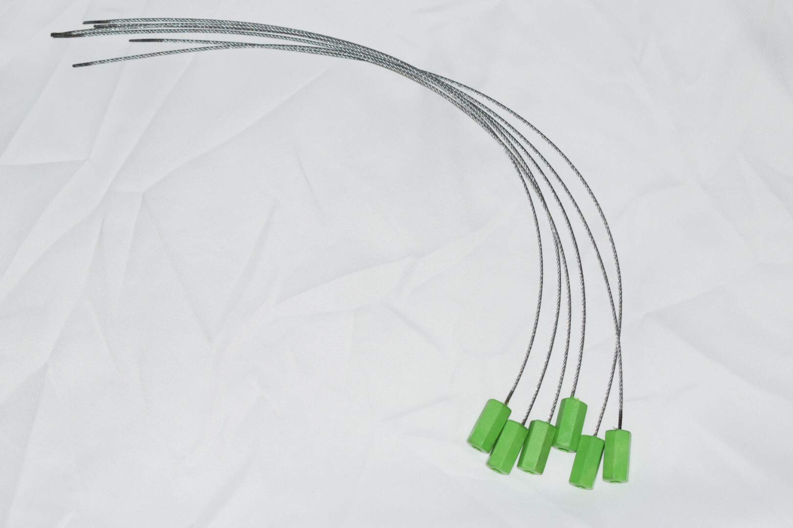 Selladores de bloqueo de acero verde de 15.75 pulgadas de largo para cable de alambre de sellado numerado, correas de seguridad para remolques, cargo, contenedores, furgonetas, camiones de