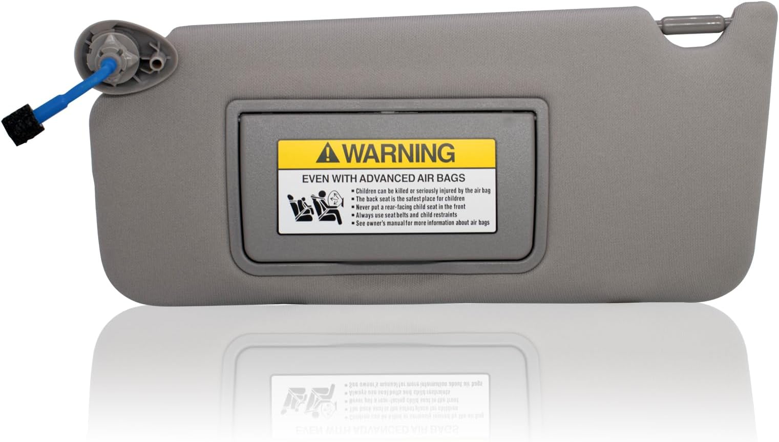 Left Driver Side Sun Visor Compatible with Honda Accord 2008 2009 2010 2011 2012 2013 2014 2015 2016 2017 with Light Replaces # 83280-TA5-A51ZA (Grey)