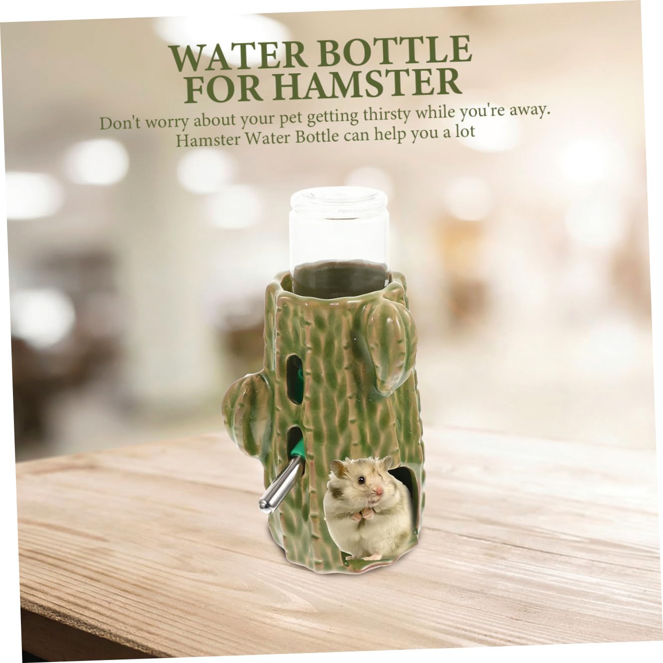 1juego Botella De Agua para Hámster Soporte Bebedero Vertical para Jaula De Chinchilla y Hámster Accesorio Práctico para Mascotas