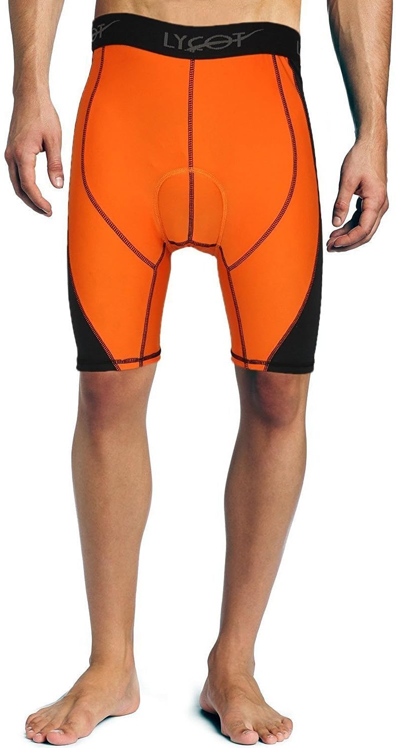 Lycot 5T Active Compression Padded Cycling Shorts Base Layer Running Tights for Mens & Women