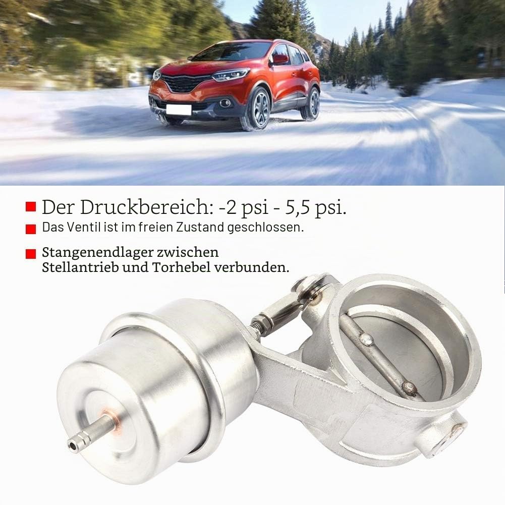 Auspuffventil 51 mm - Exhaust Valve System geeignet für Auto-Abgassteuerventil Boost Vakuum aktivierter Vakuumsauger Variabler Sound für Sportwagen Motorauspuffventile