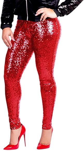 Glitzer leggings rot Clearance