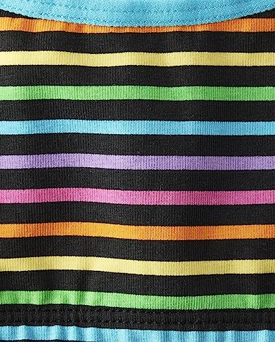 The Children's Place Girls Cotton Bralette Adjustable Strap 5-pack Bra Extender, Black | Gulfstream | Little Bow Pink | Peace Unis_black | Rainbow Stripe_black | Sparkle Pink | Stars_gulfstream | Stars_plum Twist, XX-Large US2