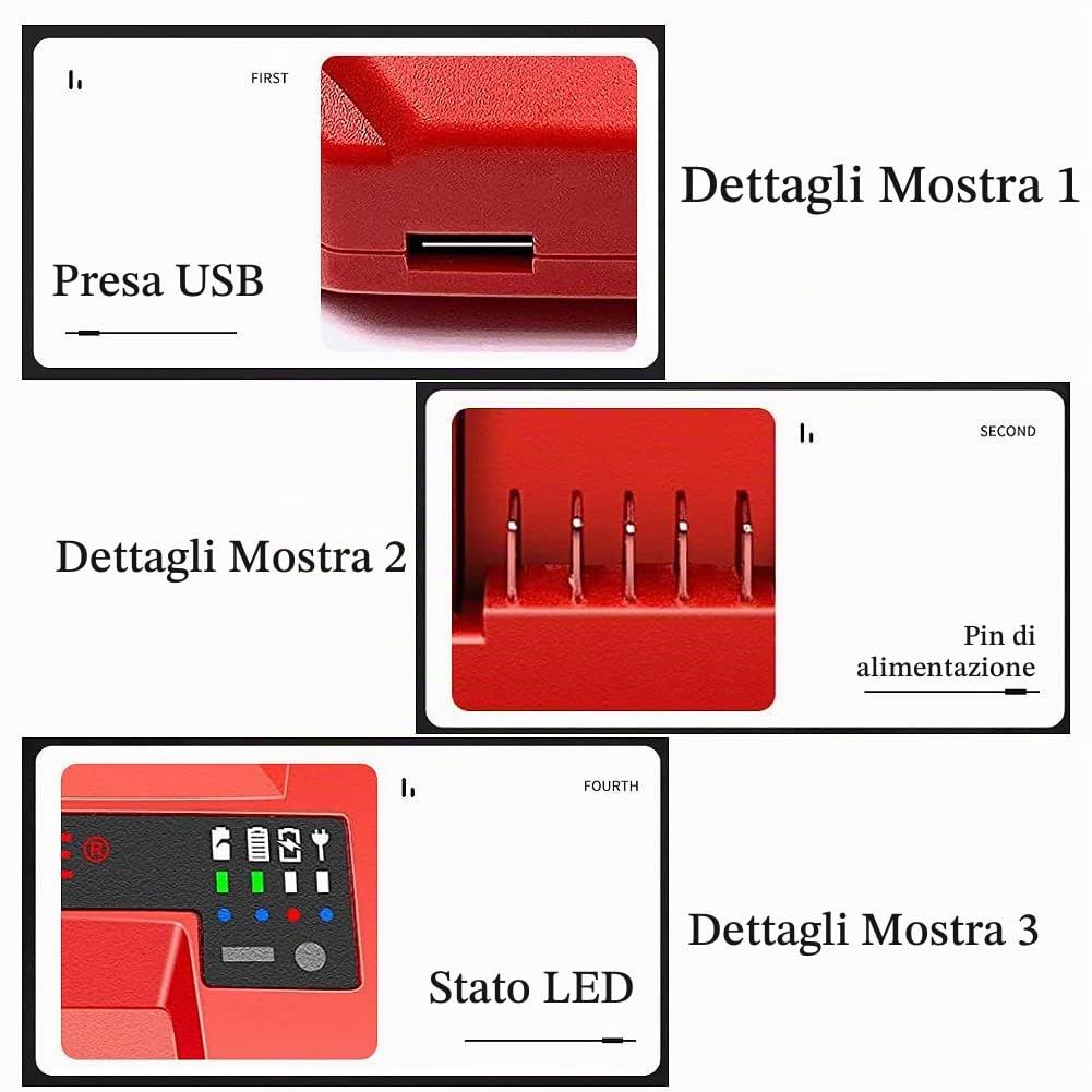 Nuova Sostituzione per il Caricabatterie Hilt 12V C4/12-50 (2076996) 100-240V, Accessori per Utensili Elettrici di Ricambio per Caricabatterie