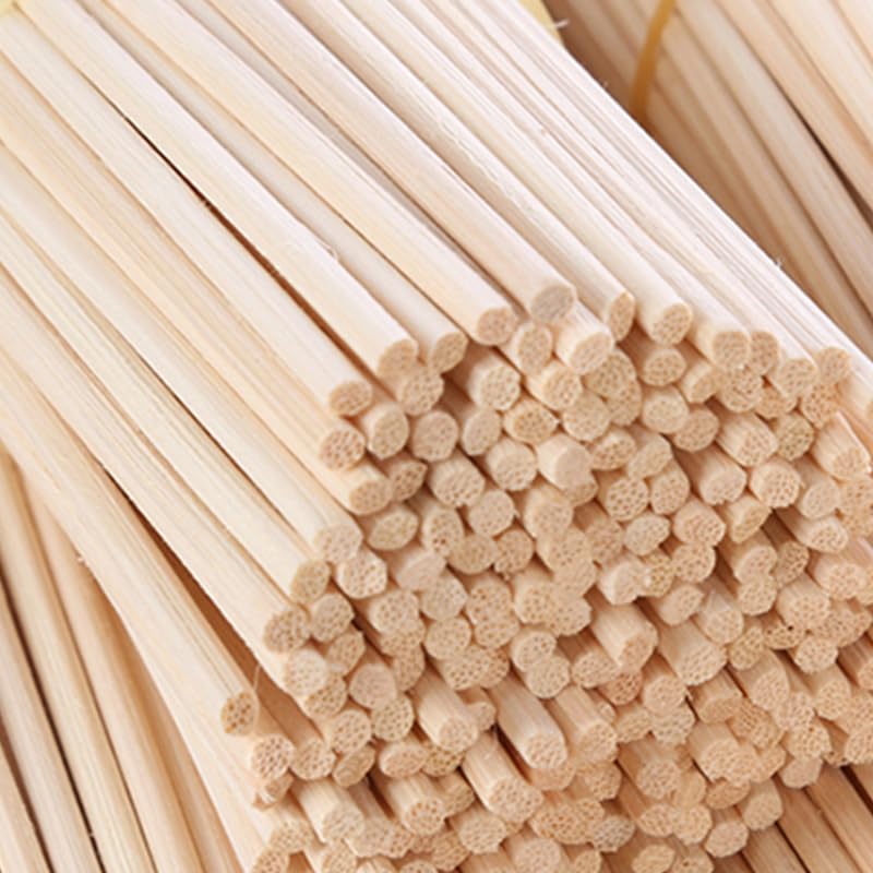 Tiges rondes bois brut bambou naturel 3mm x 30cm pour DIY et loisirs