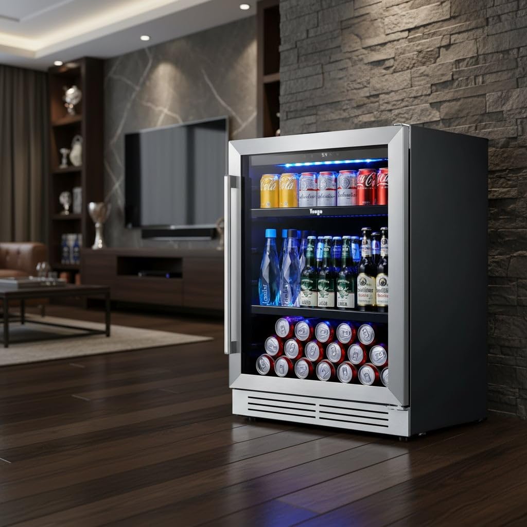 HomeRoots Beverage Cooler Stainless Steel