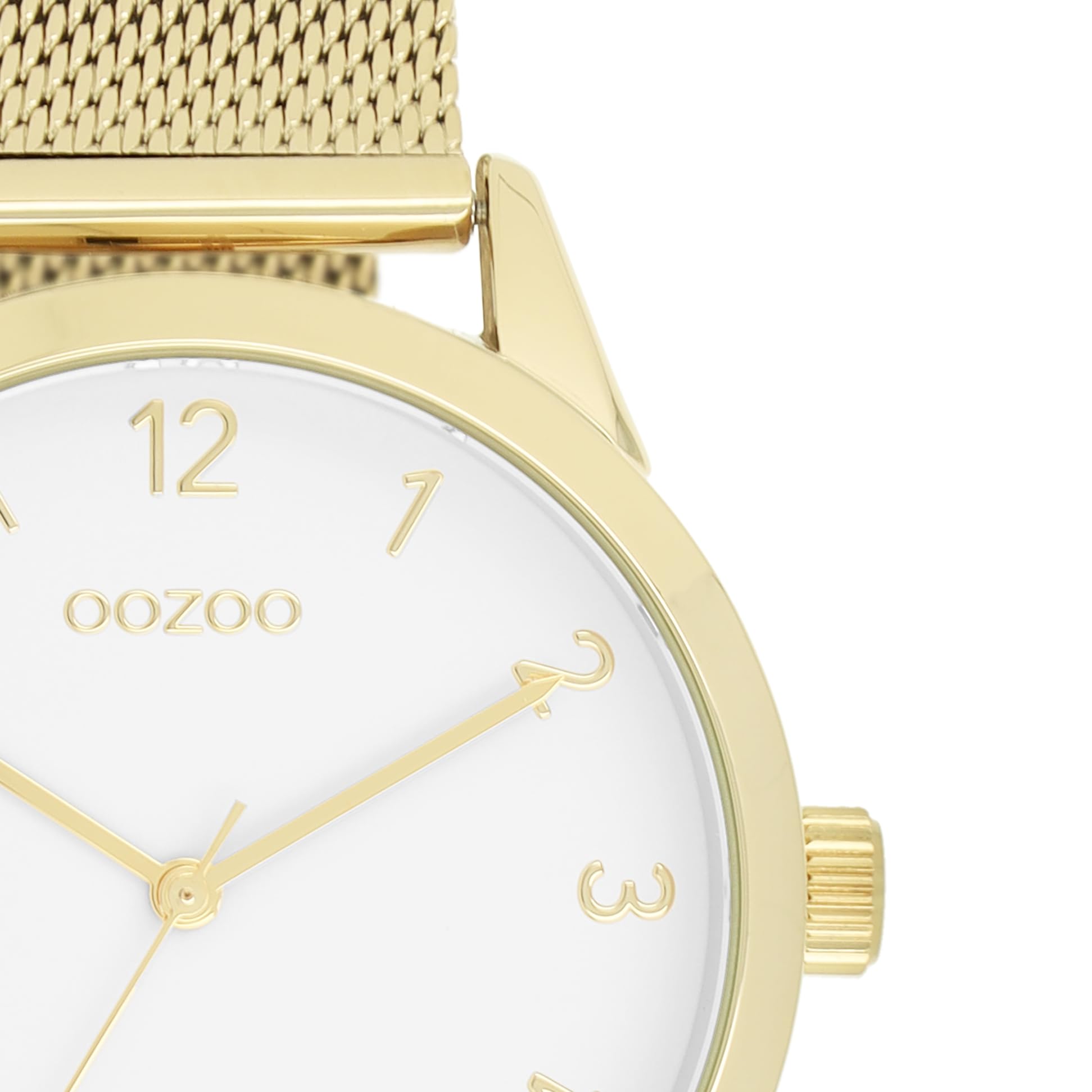 Oozoo - Timepieces Damen Uhr | Armbanduhr Damen mit Mesharmband | Moderne Uhr für Frauen | Edle Analog Damenuhr in rund (40mm Gehäuse)