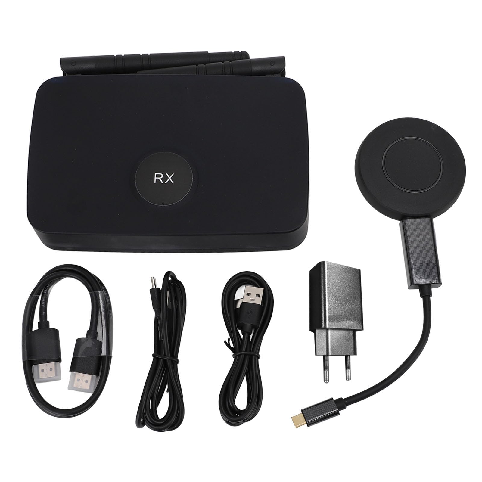 Wireless HD Display Interfaccia Extender Kit Trasmettitore, 1080p HD Display Interfaccia Wireless Trasmettitore e Ricevitore per TV Display LED, Gamma 100M (Spina europea)