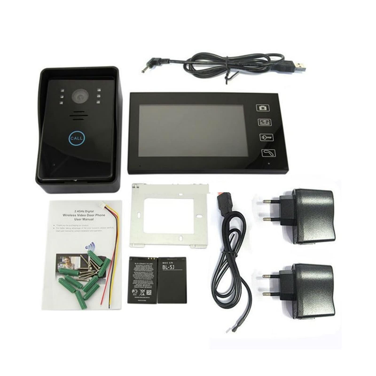 Videoportero WiFi, de Seguridad for el hogar con intercomunicador de Villa con Timbre de Video inalámbrico HD de 7 Pulgadas,Domotica