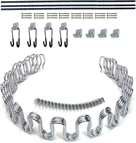Miniatura 9 de Kaupuar Kit de repuesto de resorte de tapicería de sofá de 18 pulgadas, 4 piezas para reparación, piezas reclinables, reparación de sillas, asiento