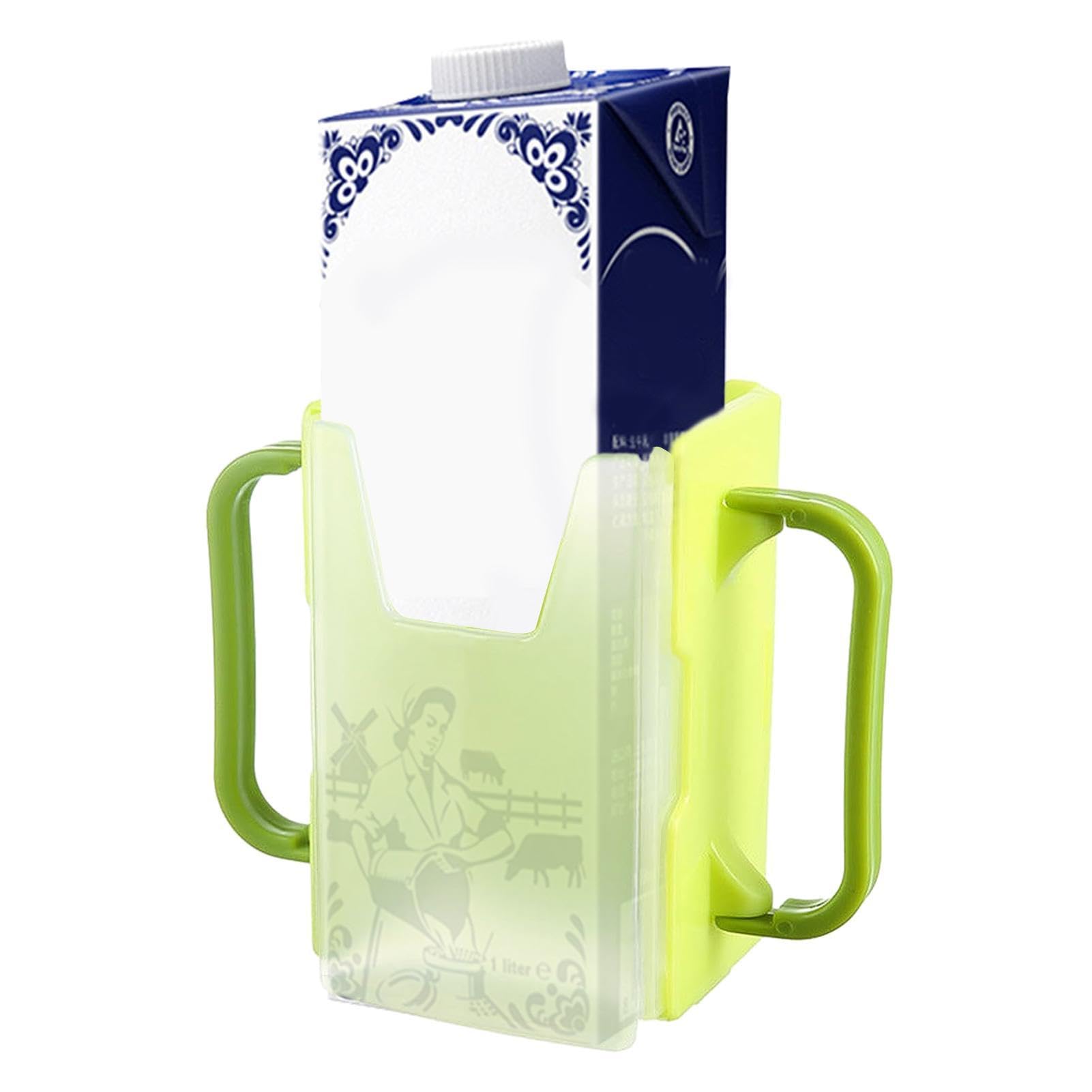 Soporte para cartón de leche, organizador funcional para recipientes de leche, soporte moderno para cartón de leche, soporte para vasos sin aplastamiento para cartones de leche, elegante soporte de