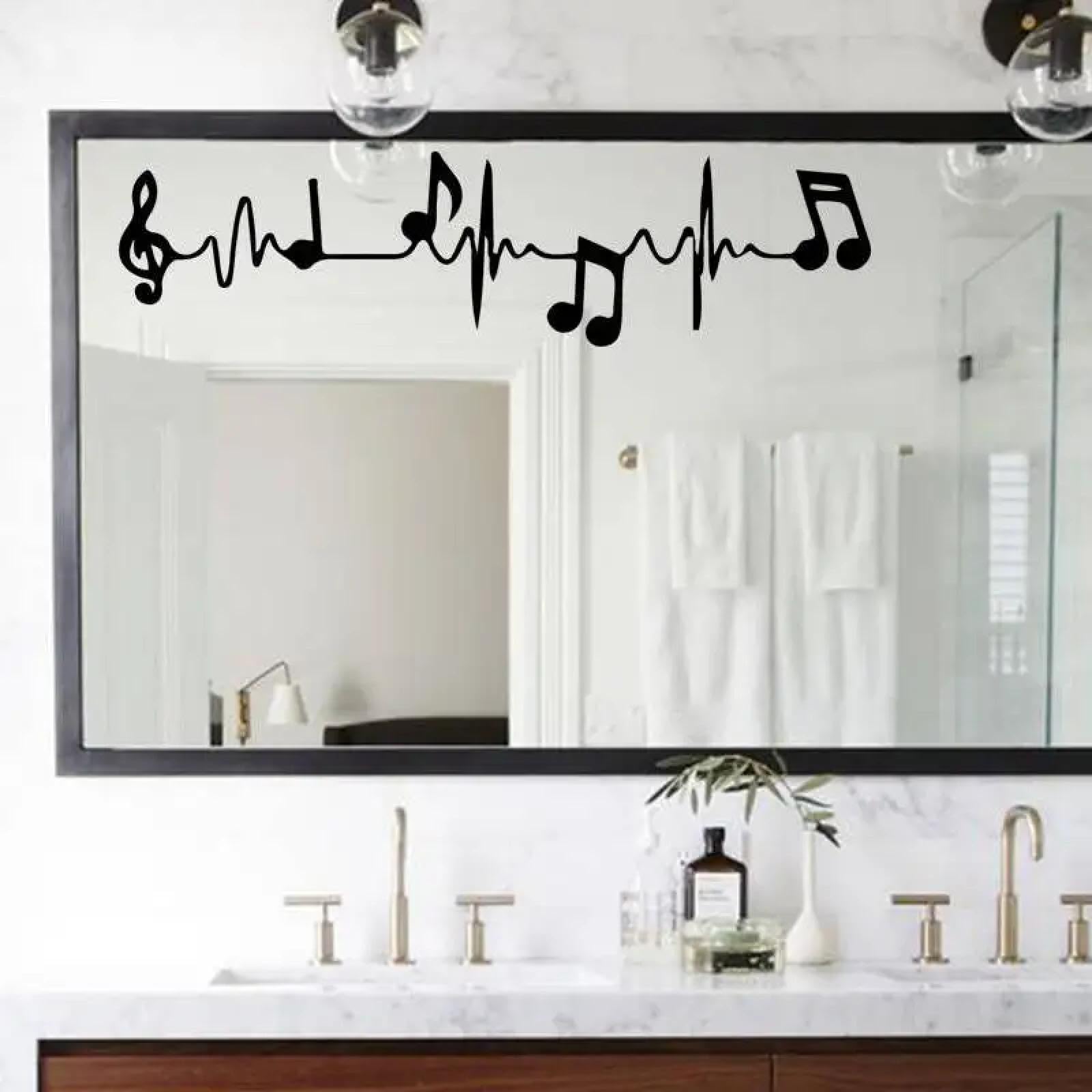 WEIMEIJIE Musical Piano Notes, Electrocardiogram, Art wall Decals, Music Room, Studio, Living Room, Bedroom Background wall Decorations