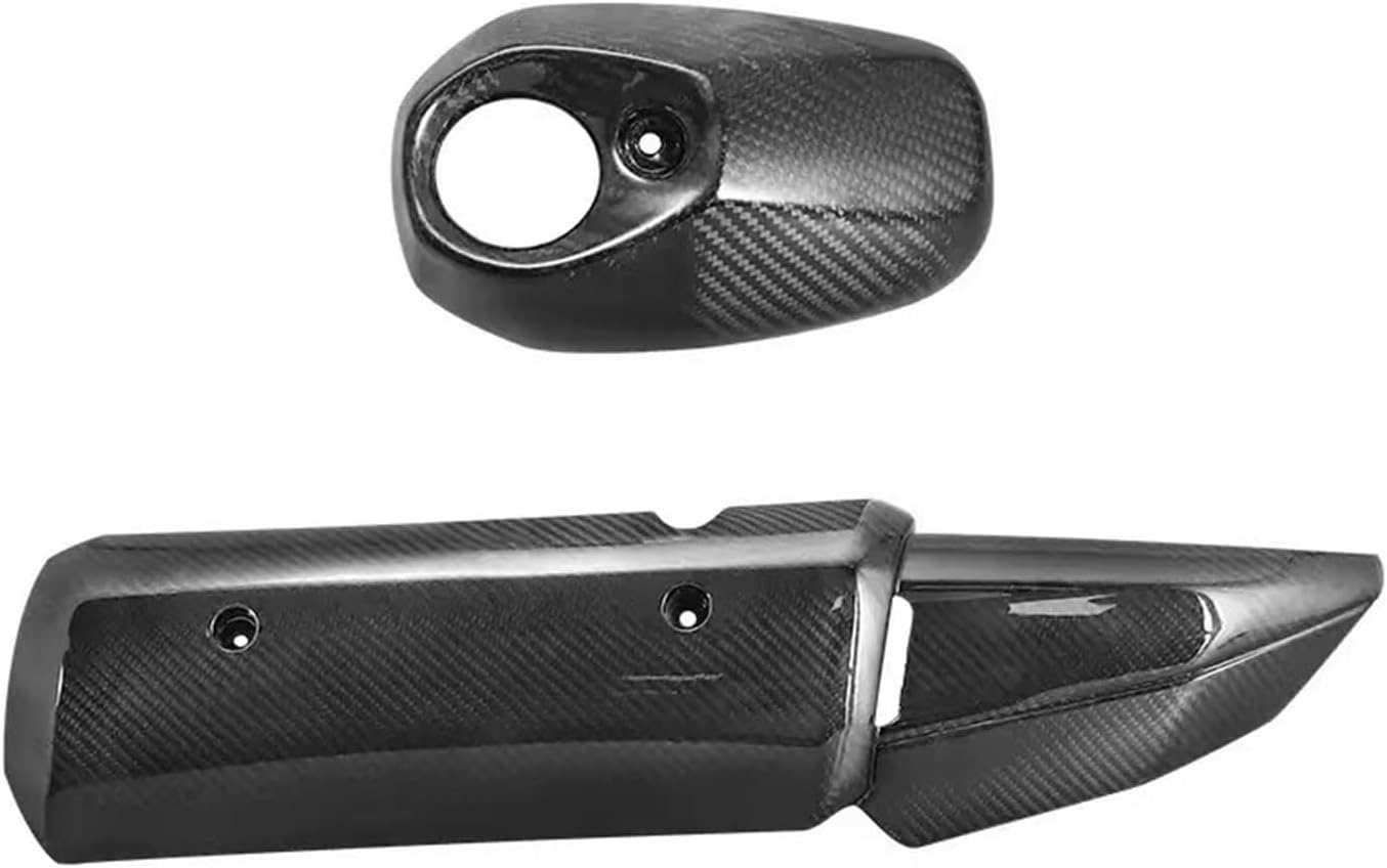 Carbon Muffler Pipe Anti-Scald Protection Exhaust Shield Insert Heat Guard Cover Kit Fit for X MAX 300 Xmax 250 X-MAX 400(Two-Piece)