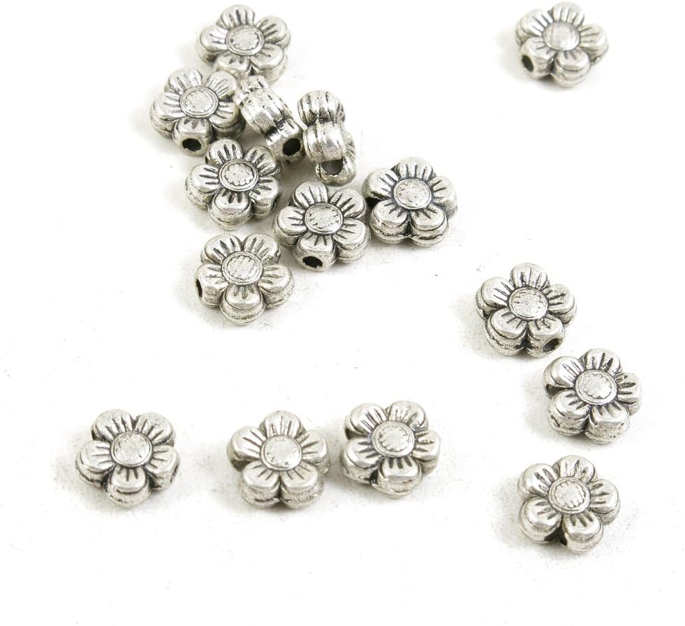 530 Pieces Silver Tone Jewelry Making Charms Supply Findings Wholesale Supplies T6ZA6 Cherry Blossoms Loose Beads