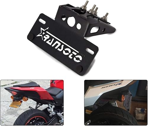 RANSOTO Soporte para placa eliminador de guardabarros de motocicleta compatible con Honda CBR500R CB500F 2016-2023