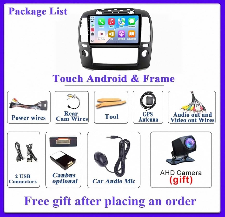 Autoradio Bluetooth con navegador GPS y pantalla táctil para Nissan Navara 3 D40 4G 64G 7