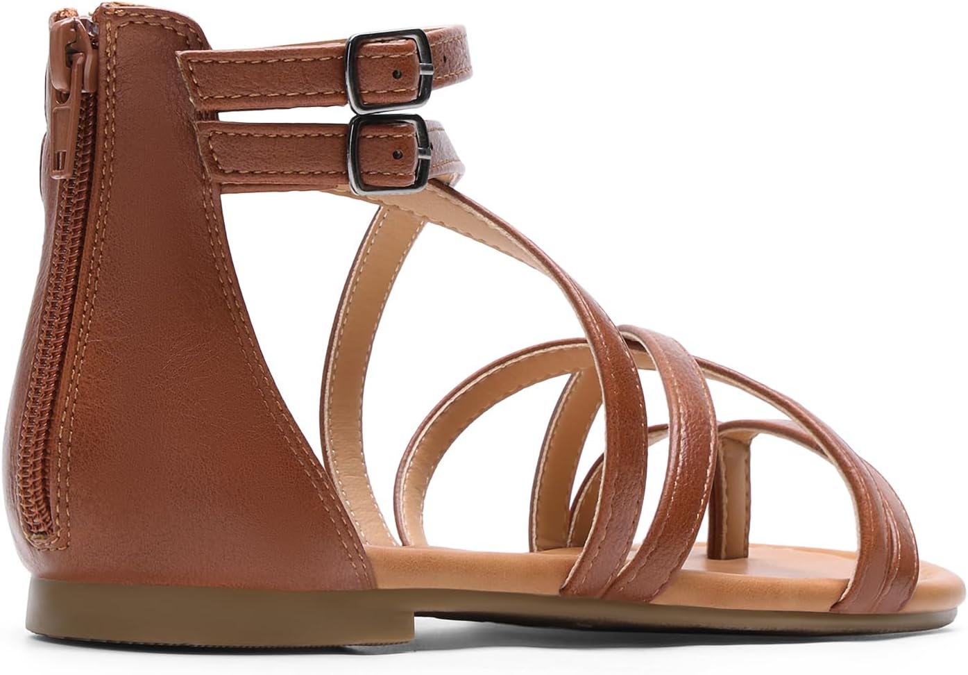 DREAM PAIRS Women's Dressy Gladiator Summer Cross Strappy Sandals Comfort Flat Casual Beach Fisherman Thong sandals - Image 6