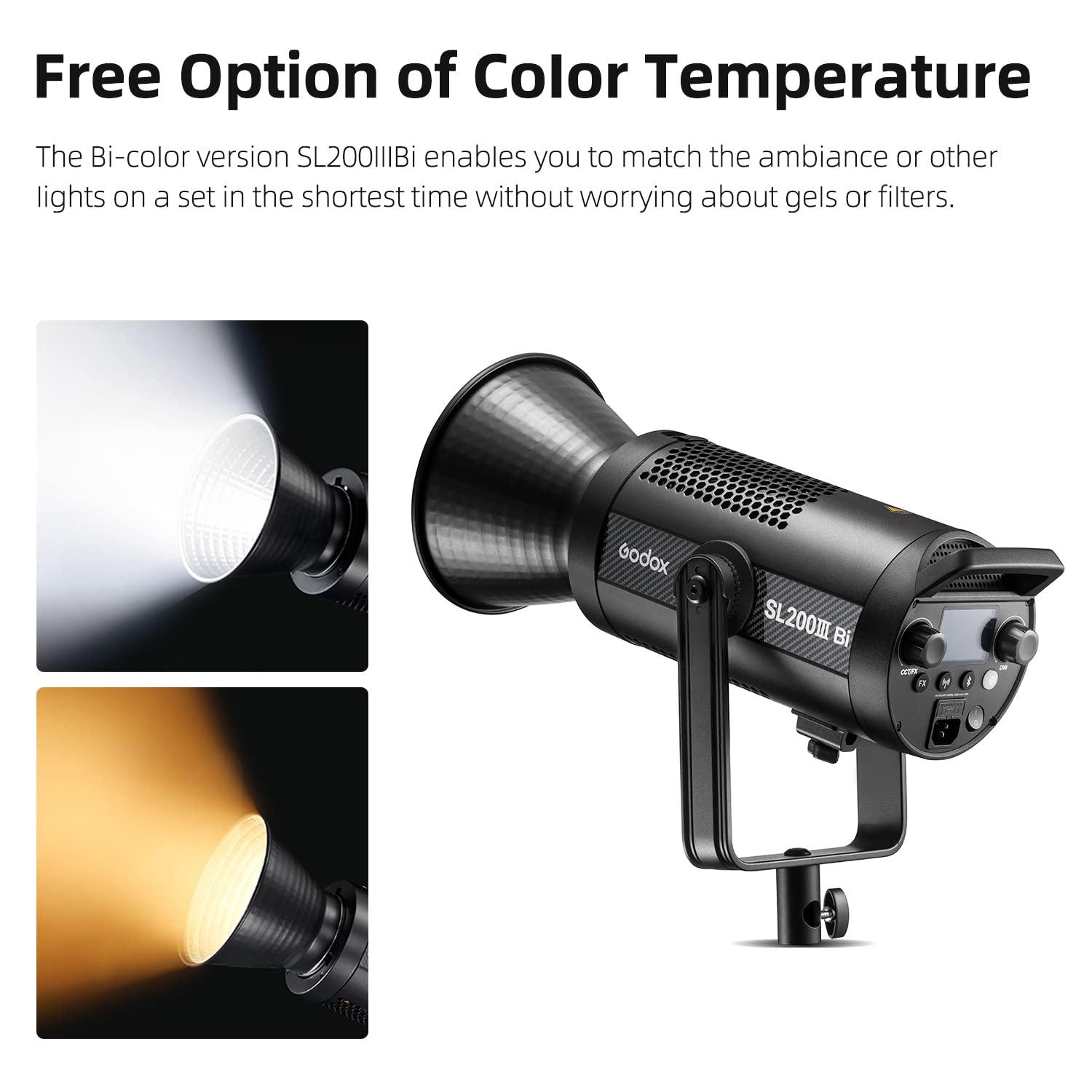 Amazon | Godox SL200IIIBi 215W LED 連続出力照明、2800K-6500K