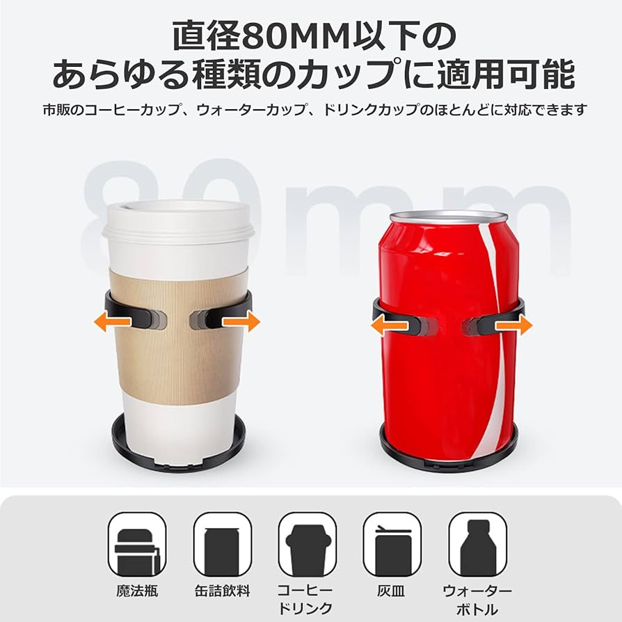 Amazon.co.jp: SAEYZ 2個セット 車用 ドリンクホルダー 丸型 カップ