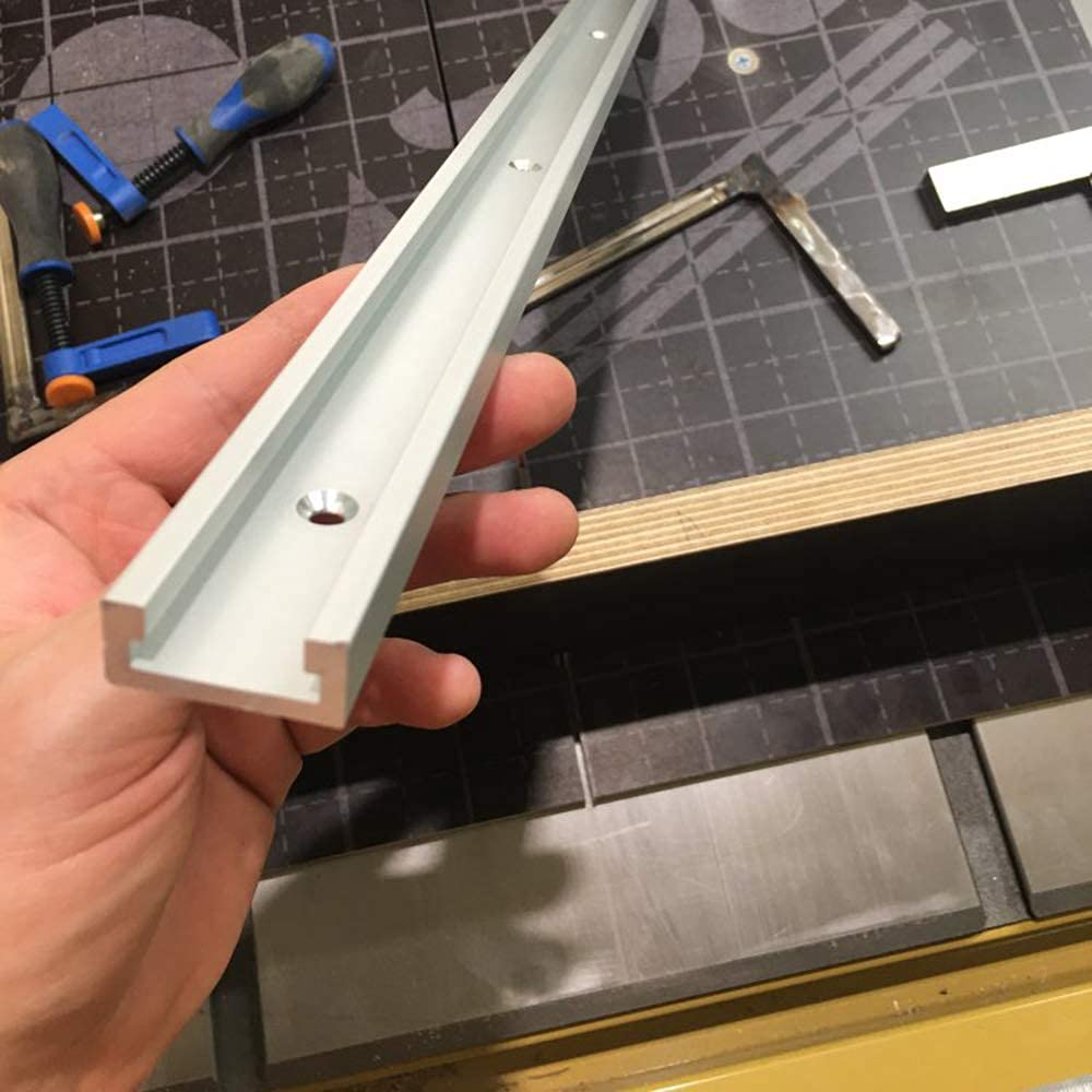 ANTHYTA T-Track T-groefrail, 400 x 30 mm, T-groefrail, geleiderail, T-sleuf, aluminiumlegering, T-spoor met 4 schroeven, spanvoorziening sleuf voor tafelzaag, router, houtbewerking ANTHYTA T-Track T-groefrail, 400 x 30 mm, T-groefrail, geleiderail, T-sleuf, aluminiumlegering, T-spoor met 4 schroeven, spanvoorziening sleuf voor tafelzaag, router, houtbewerking